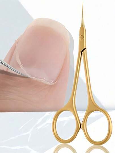 1pc Professional Nail Edge Trimmer Scissors, Cuticle Nipper Remover, Foot Care Manicure Accessories Tool, Suitable For Nail Salon And Pedicure Use