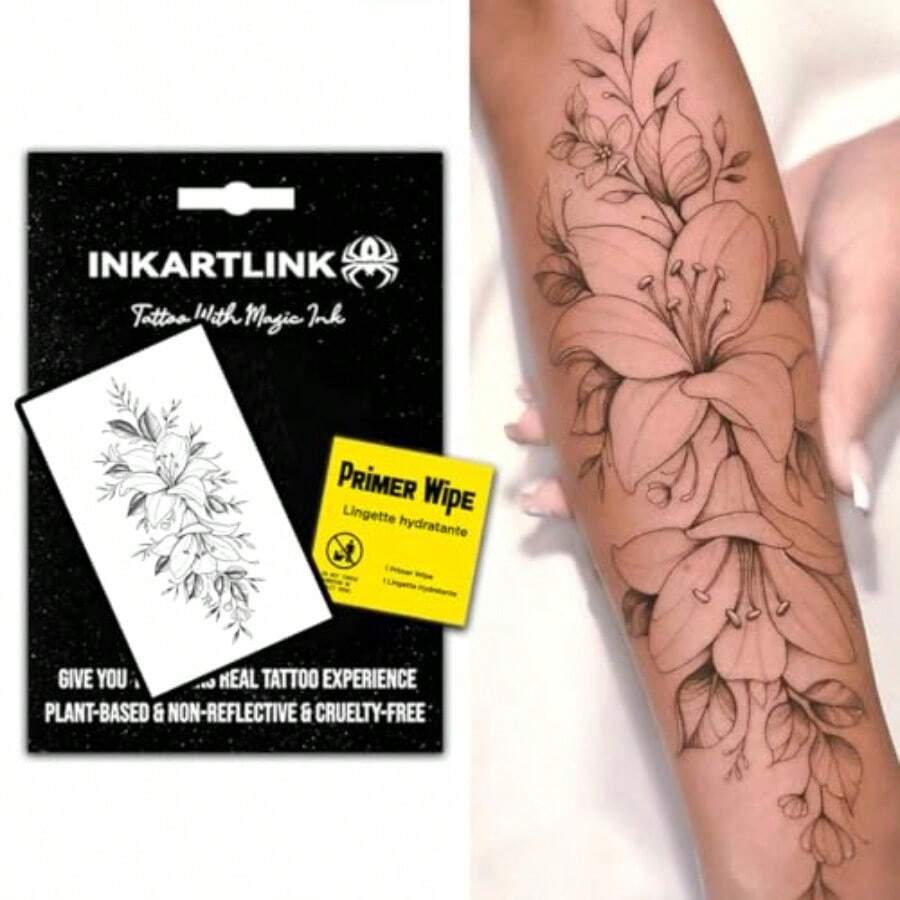 Emi Permanent Tattoo 1-Day Temporary Tattoo Flower Tattoo For Wen Of And Exquiite Packaging Unique Deign Flower 7 - 花朵 7 - 查看 1