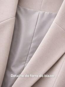 MICHELEE Elegant Women's Blazer With Modern Tailored Cut For Casual And Work Wear - White - View 7