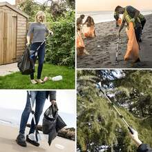 Portable Aluminum Alloy Garbage Clip, Household Telescopic Garbage Cutter, Cleaning Tool, No Need To Bend, Three Fold Ultra Long Foldable, With Magnetic Suction Head And Expandable Multifunctional Cleaning Pliers, Suitable For Bedrooms And Kitchens - Trash Tongs - View 5