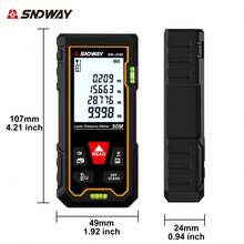 SNDWAY 1pc Digital Laser Distance Meter With 2 Bubble Levels, Precise Laser Measurement Tool, Measuring Range 50m/70m/105m/125m, Accuracy 2mm, Can Measure Area, Volume And Pythagorean Theorem - A - View 9