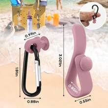 Oudizz 6Pcs Key Holder Insert Hooks Accessories Beach Bag, Carabiner Keychain Charm All Size Bogg Bags - Đỏ mặt - Xem 2