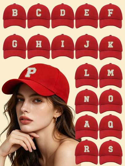 1顶26字母棒球帽，可调节休闲老爹帽，男女皆宜，适合海滩、旅行、运动、街头风和日常穿着