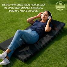 Colchoneta para Ejercicio Portátil 190x60x5 | Impermeable y Antideslizante | Ideal para Yoga y Pilates - Negro1 - Ver 8