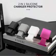 Apple Silicone Charger Protective Case, Comes With A Multi-Functional Data Cable Organizer, 2-In-1 Charging Cable Organizer And Head Protection, Data Cable Winder, Anti-Breakage Protection, Travel Storage, High Quality, Stain Resistant - Suitable For Home And Commercial Use, Christmas Gift. - View 2