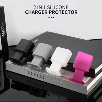 Apple Silicone Charger Protective Case, Comes With A Multi-Functional Data Cable Organizer, 2-In-1 Charging Cable Organizer And Head Protection, Data Cable Winder, Anti-Breakage Protection, Travel Storage, High Quality, Stain Resistant - Suitable For Home And Commercial Use, Christmas Gift.