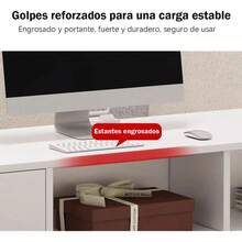 Premium Simple Reception Desk With Drawer And 1 Door 100cm - 白色 - 查看 5
