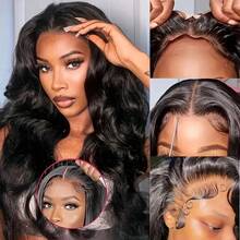 4x4 Human Hair Wavy Lace Closure, High Definition Transparent Wavy Lace Closure, Soft Human Hair Lace Closure - Natural Black - View 6