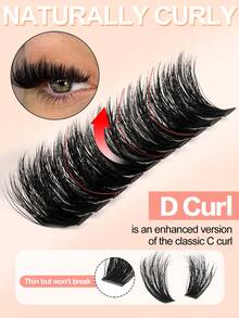 4 Styles Mixed Fluffy Lash Clusters, Single Lashes, Faux Mink Lashes, D Curl 10-18mm Mixed False Lashes For Bridal Makeup, Lash Clusters, Single Lashes, False Eyelashes - D - View 4