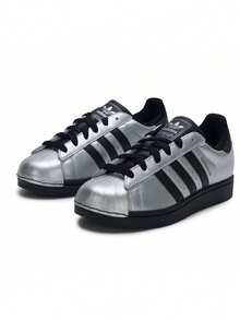 Giày thể thao nữ Adidas SUPERSTAR II Retro Shell Toe - Bạc/Đen - Xem 1