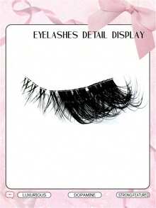 10 Pairs Half-Strip False Eyelashes, Transparent Band Cat Eye Short Soft 3D Faux Mink Natural Look False Lashes, Soft & Natural Makeup - Black - View 4