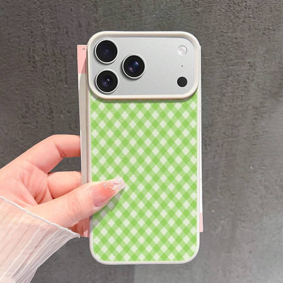 Funda para Teléfono - Una elegante y de alta calidad funda de TPU con un patrón de cuadros verde y blanco, adecuada para iPhone 17/17 Pro Max/17 Air/16 Pro Max/16E/15/14 Plus/13 Pro/12/11 Pro Max, que ofrece durabilidad y una estética moderna. - Color mixto 1 - Ver 1