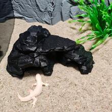 3D Printed/Resin Rock Cave Hideout - Amphibian And Reptile Shelter | Realistic Stone Texture For Aquarium, Lizard And Turtle Terrarium - View 4