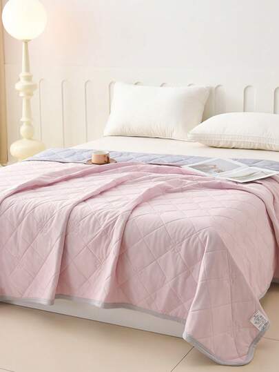 1 chiếc chăn mỏng mùa hè, bộ đồ giường nhẹ cho gia đình, phòng máy lạnh, phòng ngủ, khách sạn, ký túc xá, thích hợp làm quà tặng ngày lễ, có thể giặt máy.