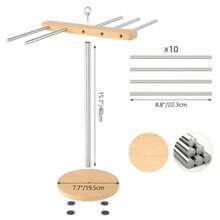 Lar Pata Drg Rack Table Pata Drg Rack Collapible For  Paghetti 304 Tainle Teel Arm Preven Fr Ticking Drg Rack For Hemade Noddle Tagliatelle Fettine - Brushed Nickel - View 5