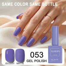 Esmalte em Gel Azul Claro 15ml, Tom Azul Roxo Claro, Esmalte UV LED Soak-Off, Frasco Único Cor Única, Qualidade Profissional de Salão de Unhas, Longa Duração, Estilo Romântico de Primavera, Suprimentos de Cuidados com as Unhas DIY para Casa, Óleo de Unha de Alto Brilho - Lavanda - Visão 3