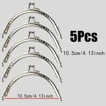 5 buc. încuietori metalice argintii semicercuri/pătrate pentru portofel, diverse dimensiuni, închidere cu capsă, accesorii DIY în stil vintage pentru geantă de mână, modificare portofel pentru monede, piese durabile lucrate manual pentru confecționarea portofelelor DIY - Multicolor - Vizualizare 16