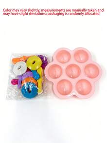 1/2 Set 7-Cavity Tray, DIY Mold, Multipurpose Ice Pop And Ice Lolly Mold, Colorful Ice Pop Mold For Summer - Multicolor - View 12