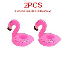6/12 pièces Porte-gobelet gonflable flamant rose, dessous de verre gonflable d'eau réutilisable mignon animal, décorations de fête de piscine d'été pour boissons, décorations de fête, idéal pour garder vos boissons à flot - A - Voir 14