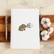 3In" Doot Doot Medieval Frog, Funny Meme Sticker For Office Workers, Students, Retail Workers, Teachers, Commuters, Creatives, Notebook Artists, Laptop , And Anyone Who Loves Frogs Playing Tiny Medieval Instruments - Multicolor - View 5