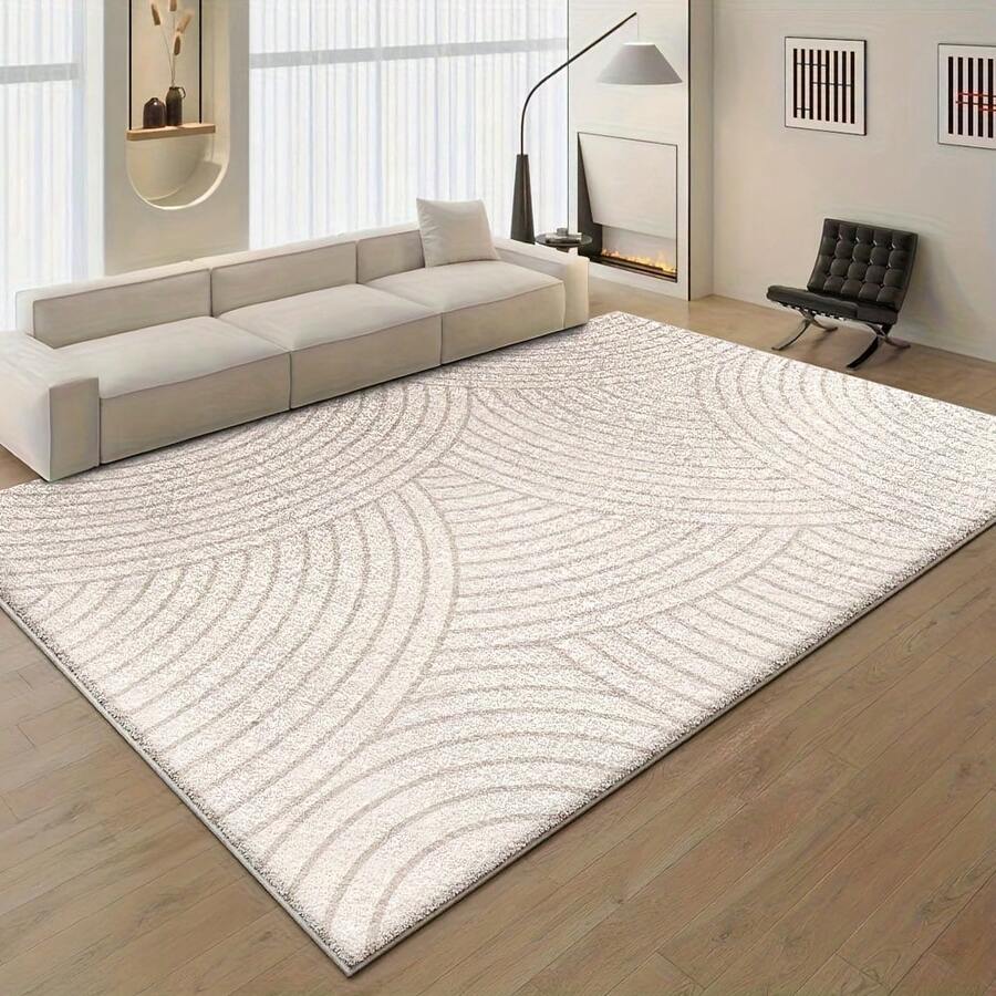 Living Room Carpet, Large Rug In Nordic Style, Korean-Style Warm Bedside Rug, Cozy Corner Under The Stairs Suitable For Game Room, Study, Living Room, Various Sizes Available - 1PC - 查看 1