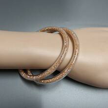 Bộ 2 chiếc vòng tay nhựa lấp lánh thời trang đính đá sinh nhật cho nữ - Nhiều màu - Xem 20