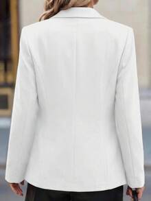 MICHELEE Elegant Women's Blazer With Modern Tailored Cut For Casual And Work Wear - White - View 6