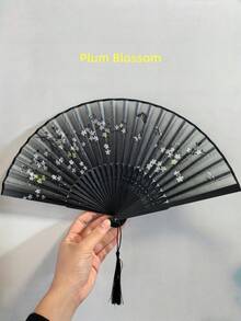 1个可折叠手持迷你黑色电风扇，便携式夏季降温神器，适用于家庭、餐厅、派对、舞会、海滩、旅行；适合作为父亲节、母亲节、送给朋友、情侣、家人、老师、同事、母亲节、婚礼、返校礼物。 - 多色 - 查看 9