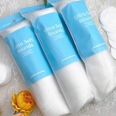 100/300/600 pièces Tampons de nettoyage facial jetables ronds, 6*6cm, pour les soins du visage, le démaquillage, les soins de la peau, à utiliser à la maison ou en voyage, soins de la peau, salon, maison, chambre à coucher, salle de bain, fournitures de voyage, mariage, fête, anniversaire, cadeaux pour hommes, maman, papa, amis, nouvel an, accessoires, cadeaux amusants