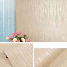 1 cuộn giấy dán tường tự dính kẻ sọc hồng/xanh dương/vàng/trắng, thích hợp để làm mới đồ nội thất, trang trí phòng ngủ, tường bếp, trang trí nhà cửa, phòng chơi cho bé gái/bé trai. - màu trơn - Xem 8