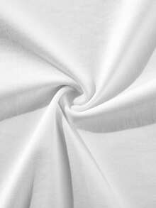 Camiseta de manga larga de poliéster ligera y de unicolor para hombres, versátil y transpirable para primavera/otoño - Blanco - Ver 9