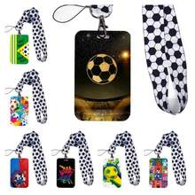 1pc Football Lanyard Keychain, Office ID Card Holder, Gym Card Holder, Mobile Phone Lanyard, Key Ring, Badge Holder - Multicolor - View 11