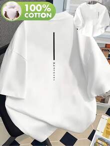 Smooth Casual Top Easy To Match Women's Casual Short Sleeve T-Shirt 100% Cotton; Features  Letter Prints; Casual Loose Fit; Comfortable And Soft Round Neck Short Sleeve Top; T-Shirt; Women's Home Wear Top. Basic Cotton Tee Summer Essential For Women - trắng - Xem 1