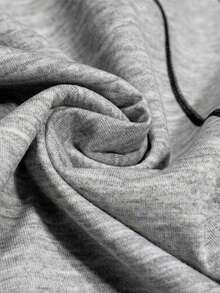 Men's Round Neck Short Sleeve T-Shirt, Fashion Patchwork Casual Sports Knit Tee, Suitable For Daily Outdoor, Street Style Gym Workout Running - Grey - View 7