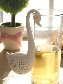 Filtre à feuilles de thé en forme de cygne, passoire à feuilles de thé, infuseur à thé, accessoires à thé, filtre à tisane, filtre à feuilles de thé en plastique créatif, boîte à thé en vrac et conteneur à feuilles de thé, accessoires de cuisine et de salle à manger, accessoires à thé - Multicolore - Voir 5