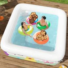 Portable Foldable Inflatable Swimming Pool, Extra Large Thick Outdoor Paddling Pool, Suitable For Balcony, Yard, Lawn, Camping, Party, Enjoy Water Fun Without Going Out, Made Of PVC, Easy To Install And Store, Essential Summer Leisure Item. Pool Only, No Accessories Included - C - View 10