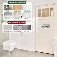 3 Pcs Pantry Room Vinyl Wall Stickers Laundry Bathroom Wall Decal, 11.8x5.9inch Vinyl Door Art Stickers Bathroom Living Room, Door Decal Art Signs Sticker Store Decoration - Default - View 7