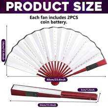 Cool Colorful Fan With Multi-Color Glowing Bouncing Effect, Foldable Design, Electronic Letter Lighting, Atmosphere Prop, Party Performance Accessory, Sparkling Fan, Suitable For Online Wine Tasting, Parties - Luminous Fan - View 10