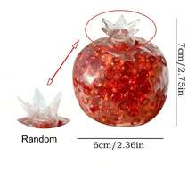 1 quả lựu trong suốt, đồ chơi bóp mềm giảm căng thẳng, hình dáng chân thực, dụng cụ giảm stress chất lượng cao. - Nhiều màu - Xem 6