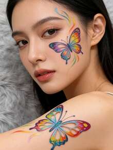 9件套全新面部彩绘模板，镂空皮肤涂鸦个性化卡通绘画模板 - 套裝 - 查看 4