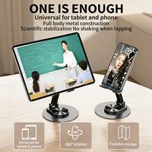 PHILIPS Adjustable Metal Tablet/IPad Stand, Foldable Slouchy Phone Holder For Live Streaming & Video Watching, Model DLK2311B/93 - Silver - View 8