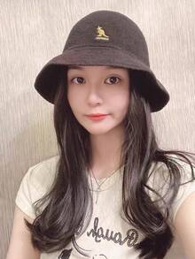 KANGOL Kangaroo Round-Brimmed Fisherman Hat With Sunshade Cap, Stylish And Versatile, With Circle-Shaped Fabric Towel, Extremely Popular.Hat . 6NRF - 寶藍色圓頂毛巾料 - 查看 9