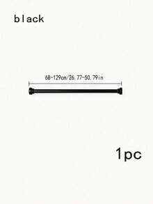 Stainless Steel Spliced Shower Curtain Rod, Spring Loaded No Drill Segmented Telescopic Rod, Curtain Hanger, Clothes Drying Rack, Wardrobe Rod - Multicolor - View 16