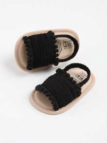 Toddler Girls' Summer Sandals, Outdoor Walking Shoes For Infants And Toddlers - Black - View 6