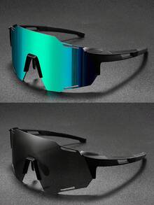 2pcs/1pc Outdoor Windproof Men's Sports Glasses (Suitable For Cycling, Running, Beach, Seaside, Etc.) - Multicolor - View 8