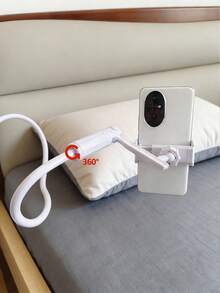 Suporte giratório 360° para tablet e celular, com base espiral, suporte flexível, ideal para cabeceira, acessório compatível com iPhone 14, Kindle e outros modelos, decoração para quarto, suporte móvel para smartphone e tablet, esponja profissional para celular, pacote com guardanapos, acessórios para celular (pode ser usado na cama, iate, mesa e cadeira de descanso) - Multicolorido - Ver 2