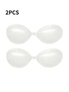 3 piezas Almohadillas de sujetador invisible con diseño de cierre frontal fácil de usar, que levantan y dan forma a busto talla grande lleno - transparente - Ver 13