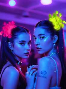 1/3/6pcs Fluorescent Party Star Wristbands, Glow In The Dark Bracelets, Neon Fluorescent Black Light Reactive Party Favors, Suitable For Bachelorette Parties, Weddings, Music Festivals, Birthday, Lighting Party Supplies - View 8