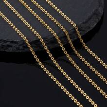 2m Stainless Steel Sunflower Chain, Cross Chain, Gold Embossed O-Shape Chain, Suitable For DIY Necklace, Bracelet, Jewelry Making - Chain - View 6