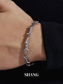 1 chiếc vòng tay gai bằng thép titan khắc tên thương hiệu Niche, thiết kế độc đáo cổ điển, phong cách hip-hop châu Âu và Mỹ, dành cho cả nam và nữ. - A - Xem 2